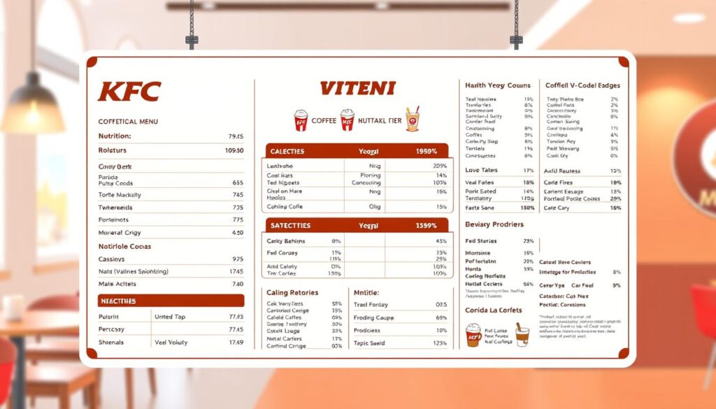 KFC Coffee Menu Nutritional Guide